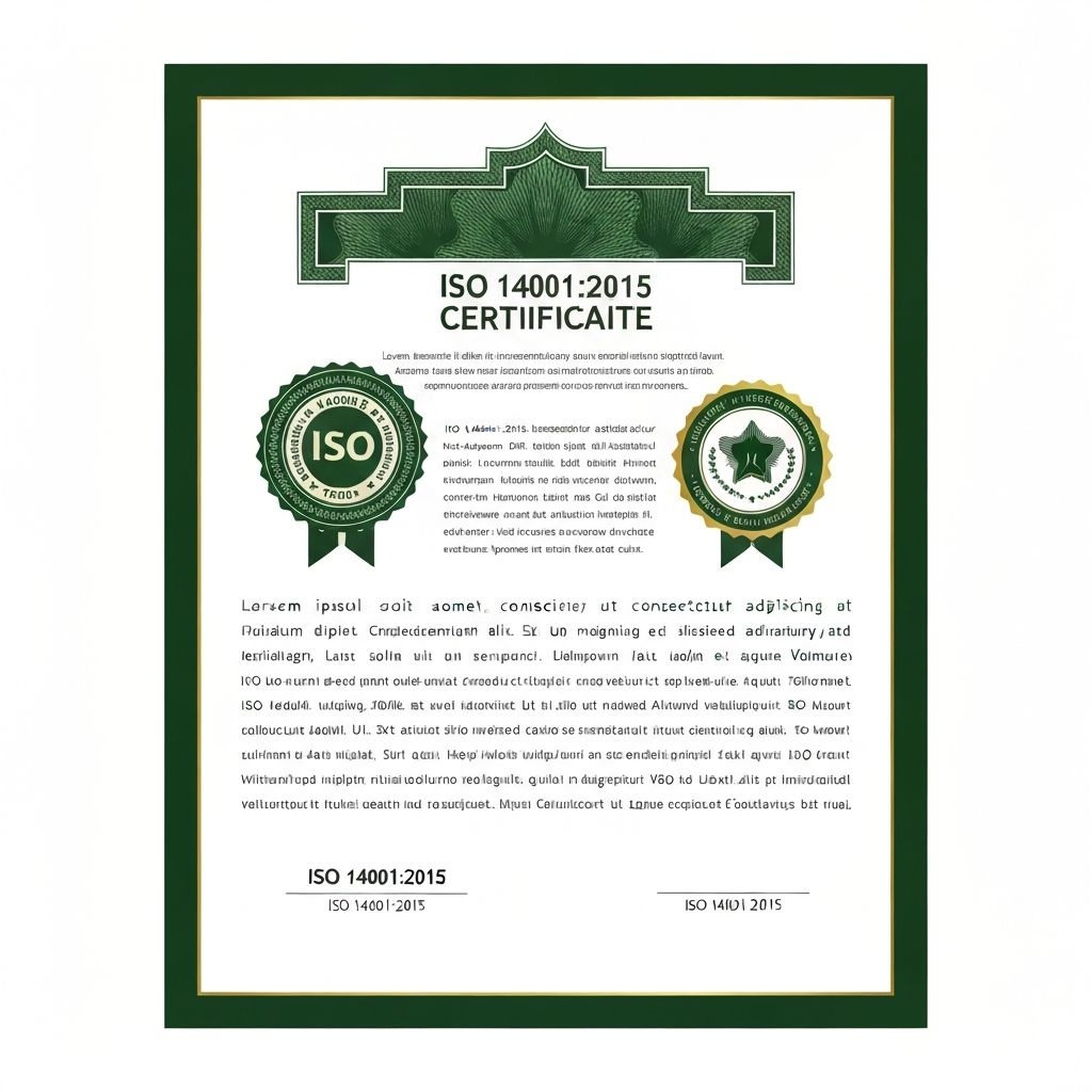 ISO 14001:2015 Certificate