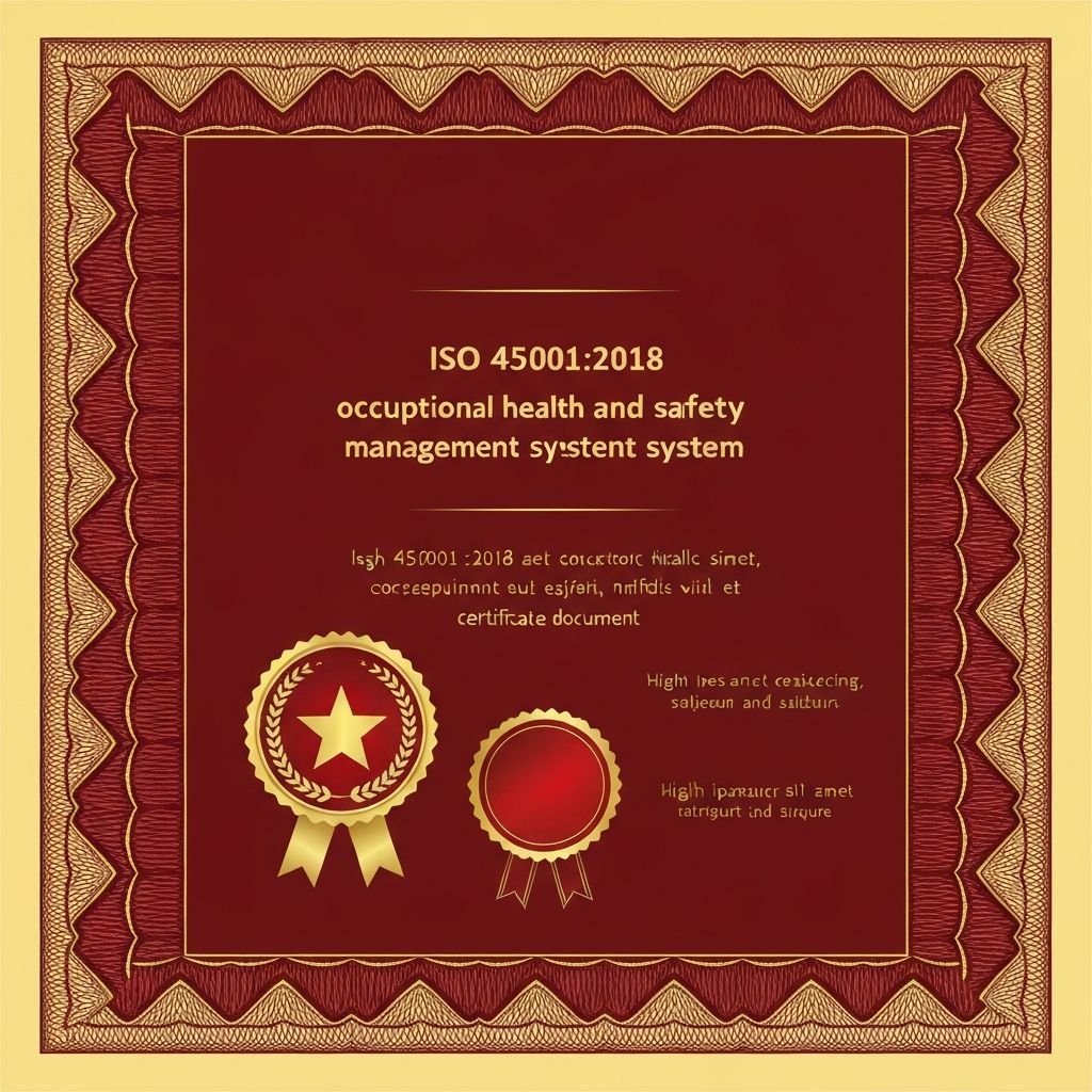 ISO 45001:2018 Certificate